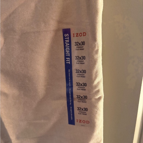 NWT Izod Tan Chinos Flat-Front Khaki - Picture 6 of 6